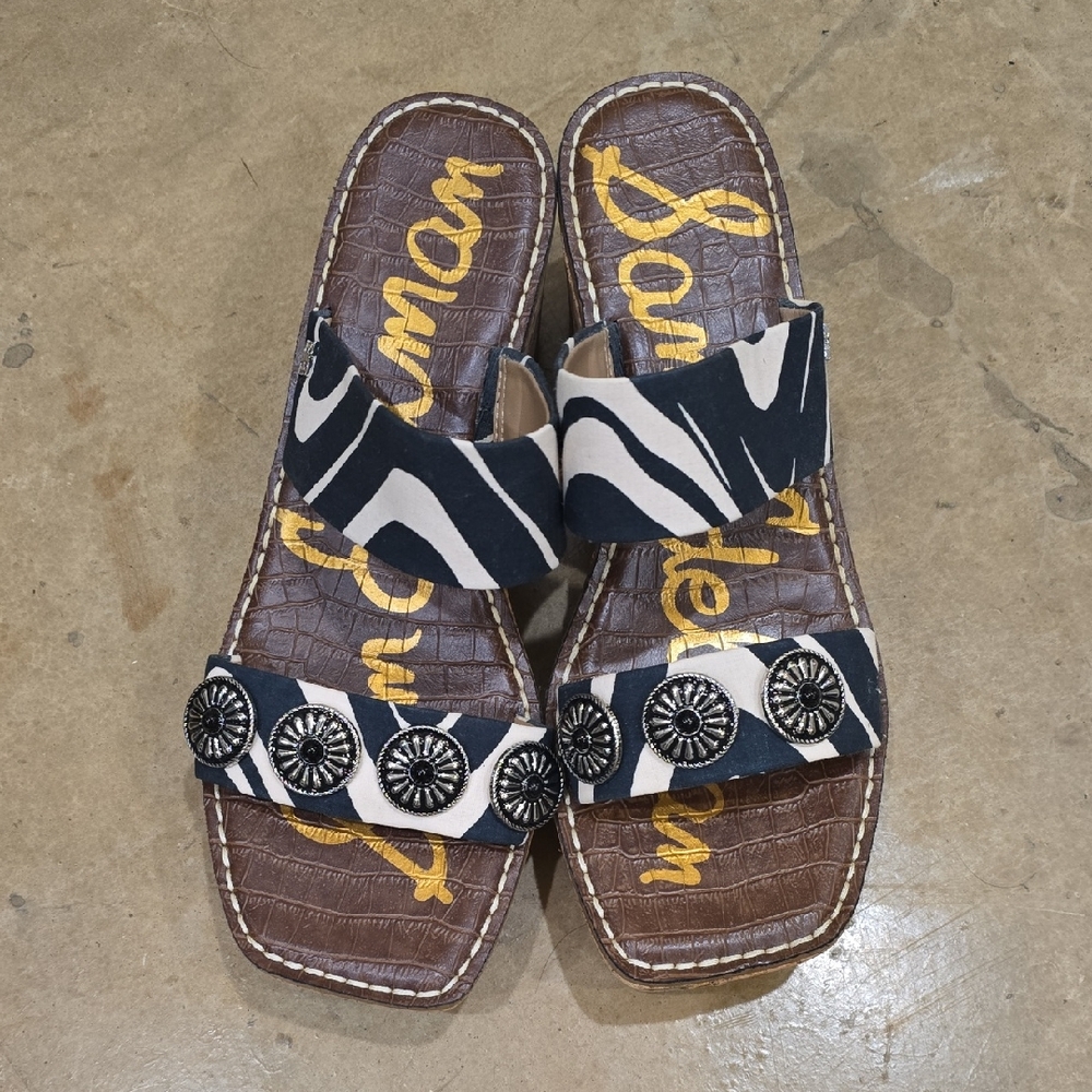 Sam Edelman Zebra Print and Brown Sandals